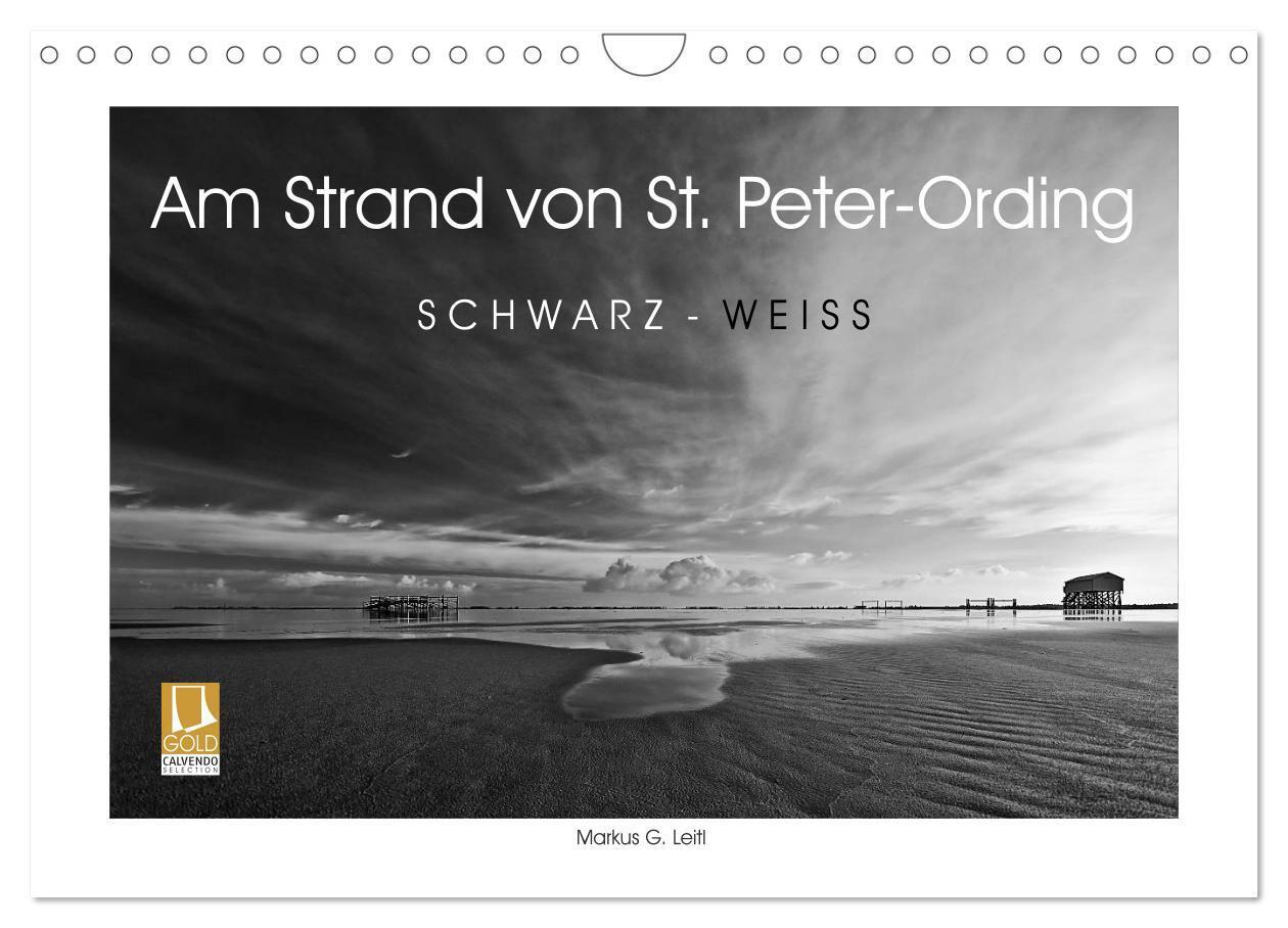 Cover: 9783435651337 | Am Strand von St. Peter-Ording SCHWARZ-WEISS (Wandkalender 2025 DIN...