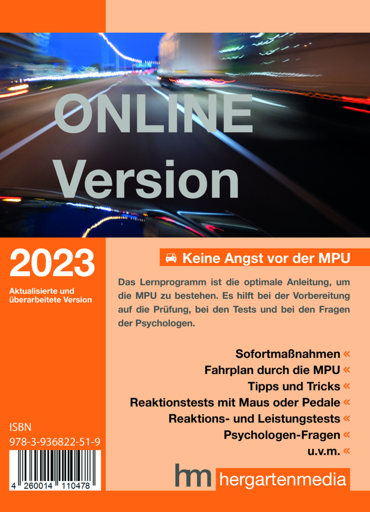 Cover: 9783936822519 | Keine Angst vor der MPU 2023 | Hergarten-Media GmbH | MP3 | Deutsch