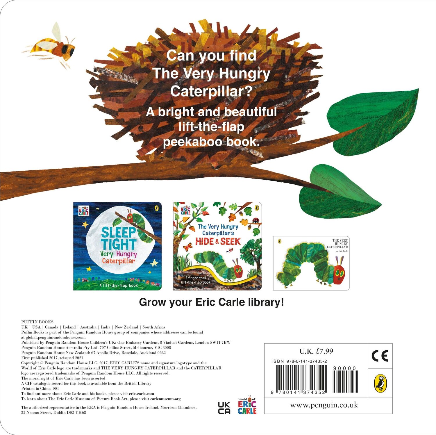 Rückseite: 9780141374352 | Where is the Very Hungry Caterpillar? | A lift-the-flap book | Carle