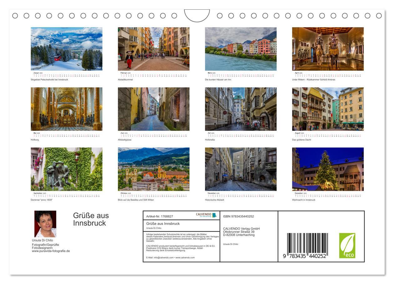 Bild: 9783435440252 | Grüße aus Innsbruck (Wandkalender 2025 DIN A4 quer), CALVENDO...