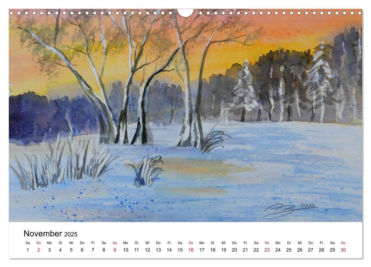 Bild: 9783435428465 | Landschafts-Aquarelle 2025 Roswita Ilona Baumann (Wandkalender 2025...