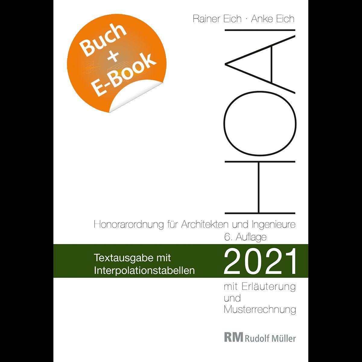 Cover: 9783481042080 | HOAI 2021 - Textausgabe mit Interpolationstabellen - mit E-Book (PDF)