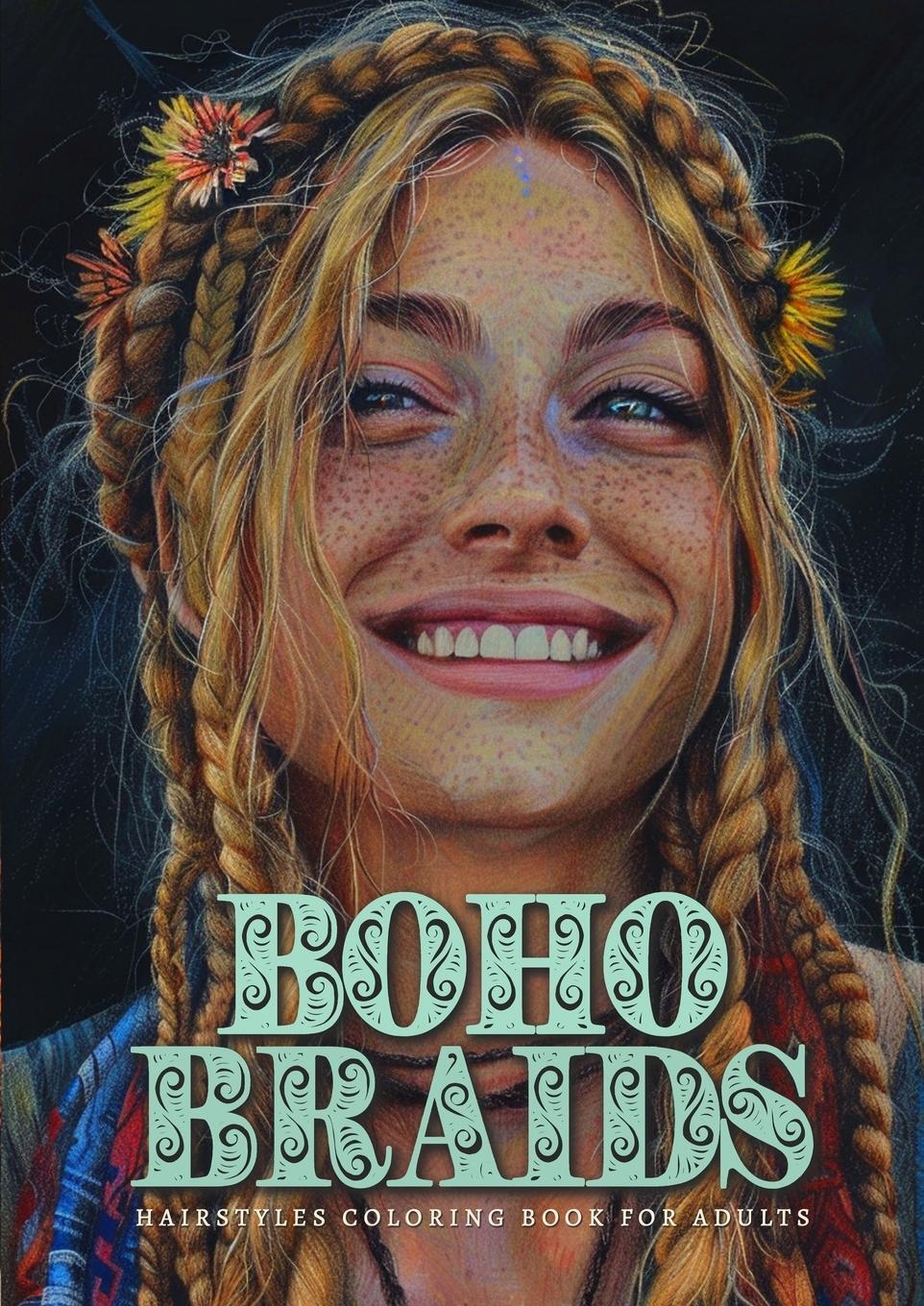 Cover: 9783759802859 | Boho Braids Hairstyles Coloring Book for Adults | Monsoon Publishing