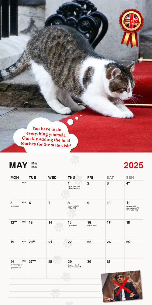 Bild: 9798893610581 | Larry The Cat 2025 | Chief Mouser to the Cabinet Office | Kalender