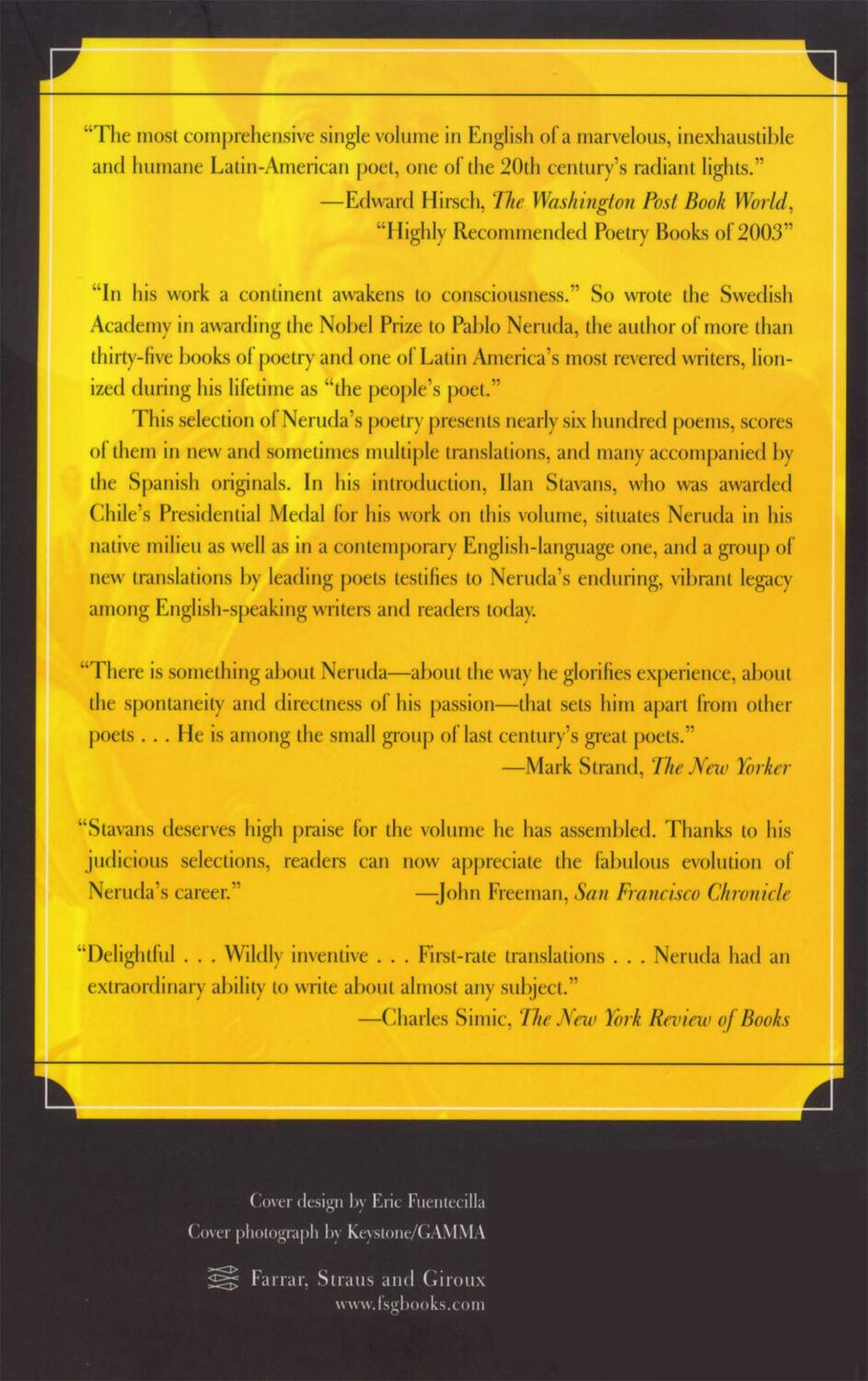 Rückseite: 9780374529604 | The Poetry of Pablo Neruda | Pablo Neruda | Taschenbuch | Englisch