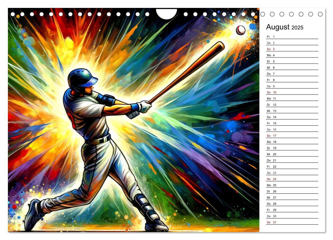 Bild: 9783383776366 | Baseball Acryl - Zwischen Realität und KI Visionen (Wandkalender...