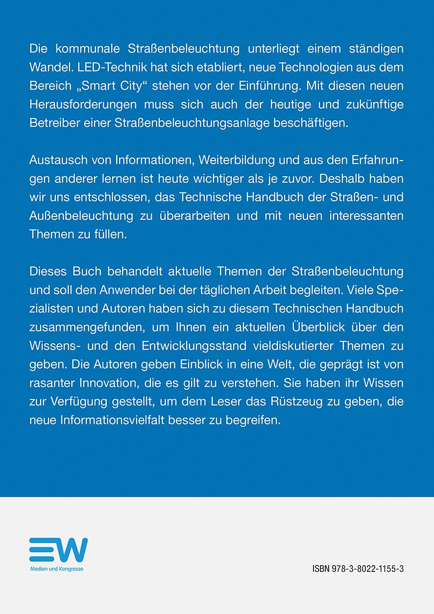 Rückseite: 9783802211553 | Technisches Handbuch Straßen-und Außenbeleuchtung | Bodenhaupt (u. a.)