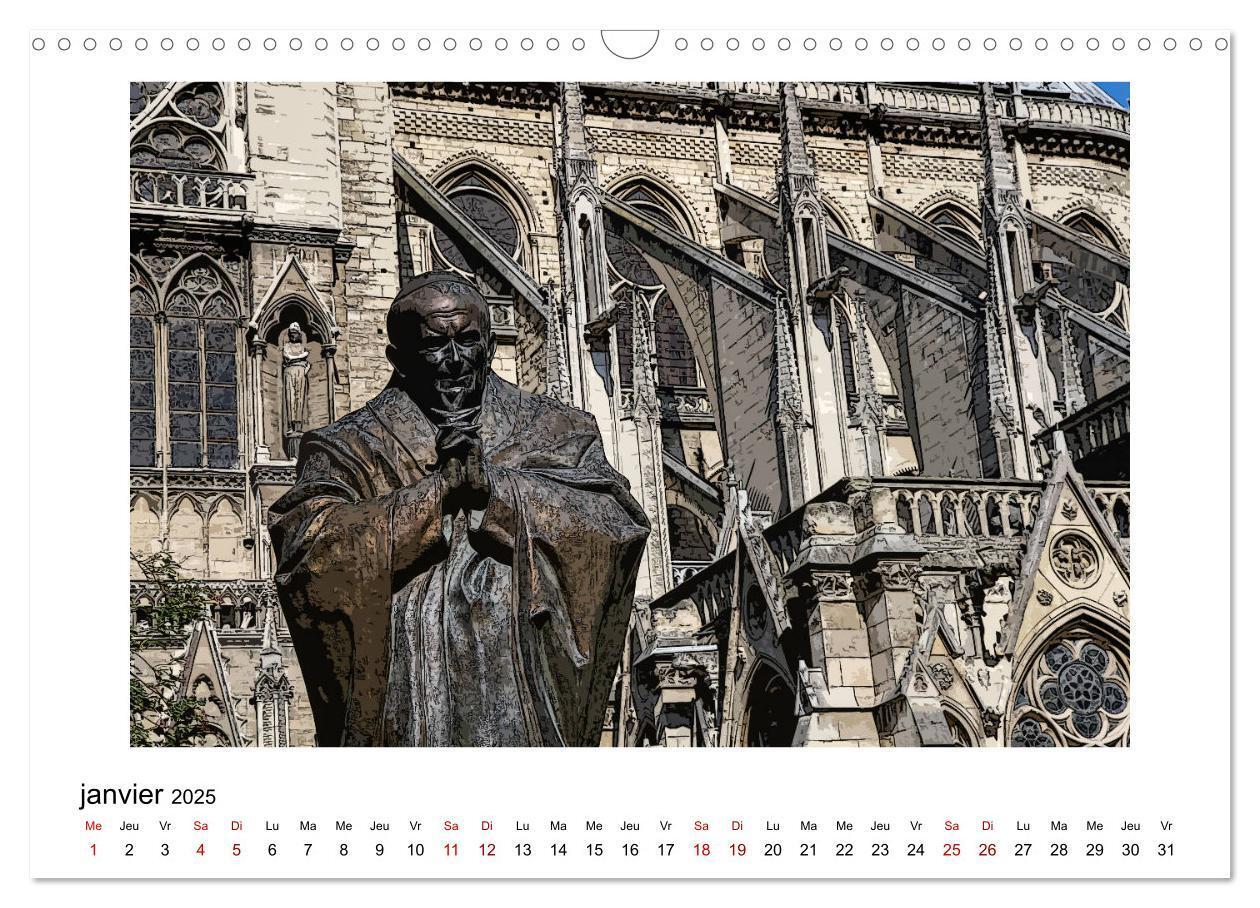 Bild: 9781325943852 | Notre-Dame de Paris en Cartoon (Calendrier mural 2025 DIN A3...