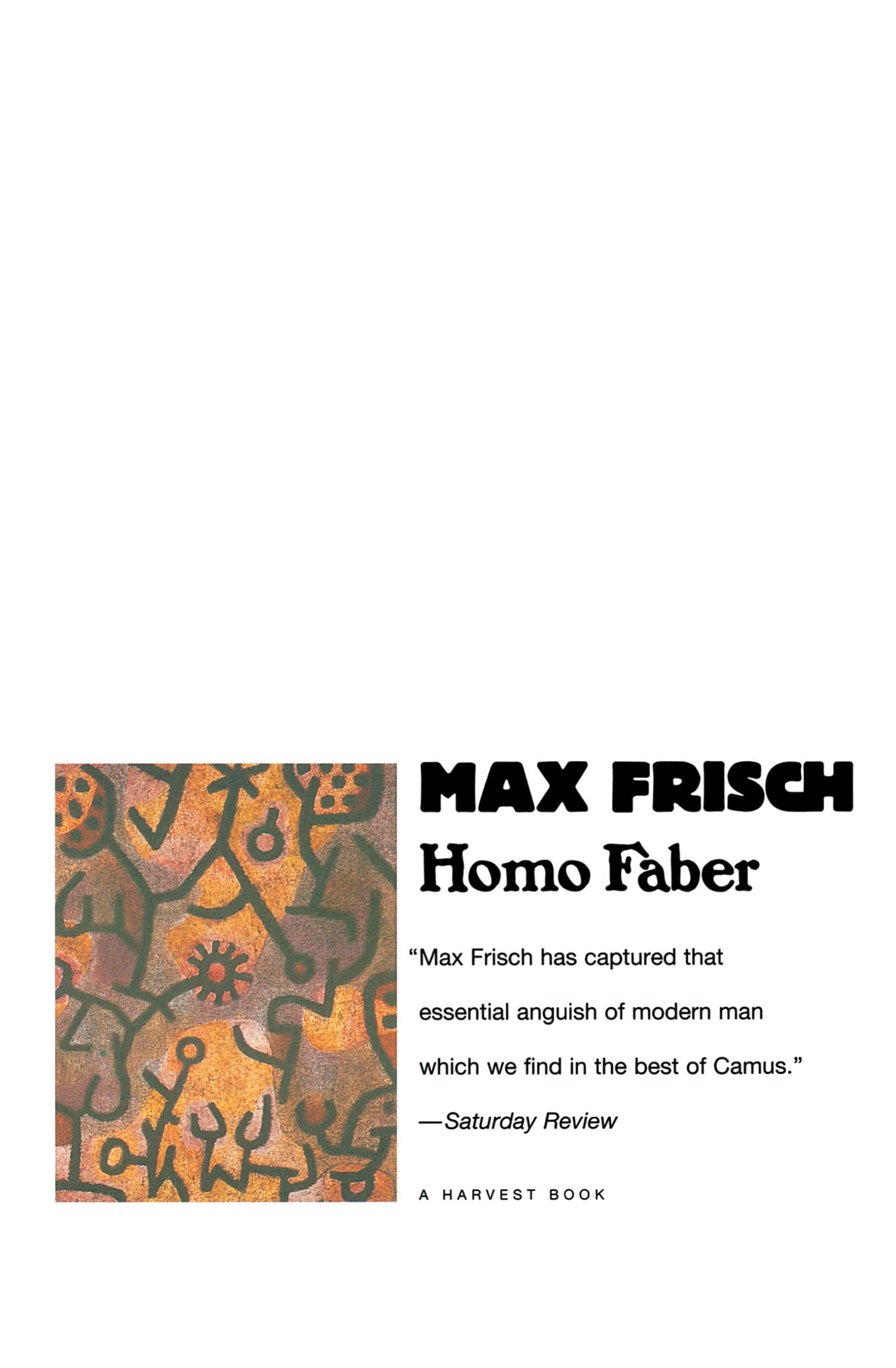 Cover: 9780156421355 | Homo Faber | Max Frisch | Taschenbuch | Kartoniert / Broschiert | 1994