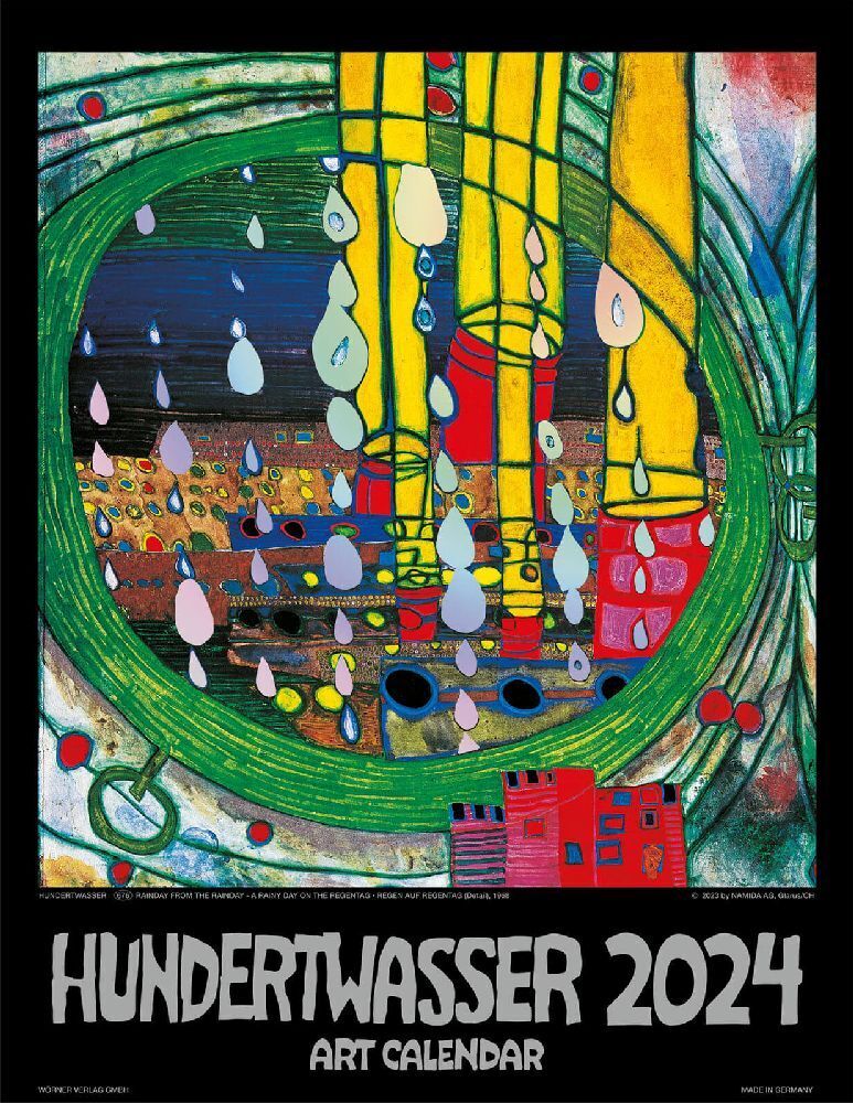 Cover: 9783910430020 | Hundertwasser Art Calendar 2024 | Wörner Verlag GmbH | Kalender | 2024