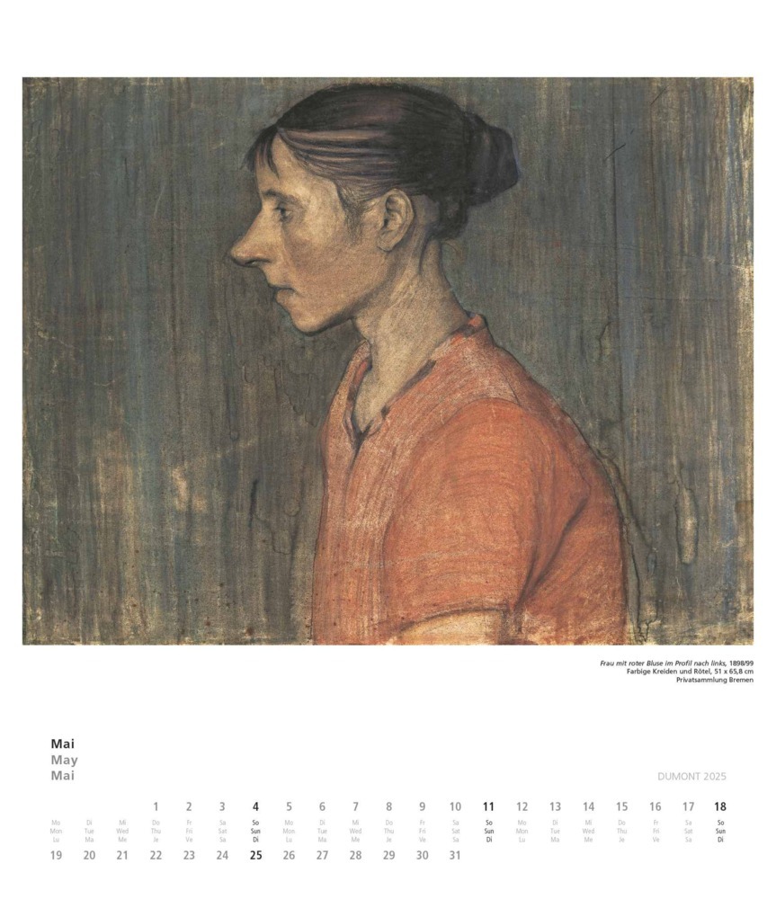 Bild: 4250809653990 | DUMONT - Paula Modersohn-Becker 2025 Kunstkalender, 34,5x40cm,...