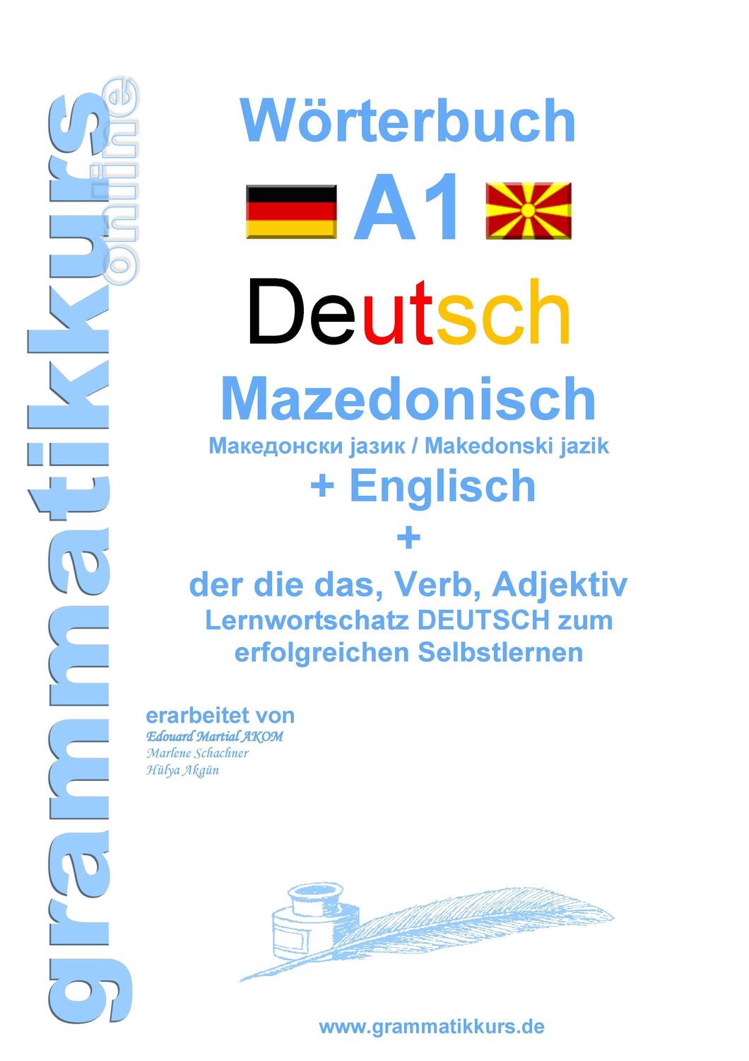 Cover: 9783738649741 | Wörterbuch Deutsch - Mazedonisch - Englisch | Marlene Schachner | Buch