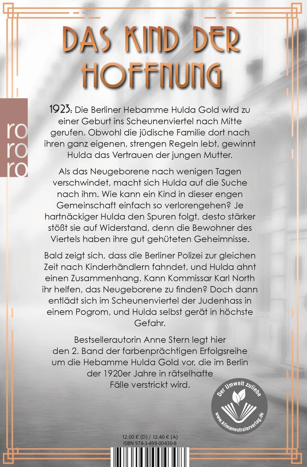 Rückseite: 9783499004308 | Fräulein Gold: Scheunenkinder | Anne Stern | Taschenbuch | 448 S.