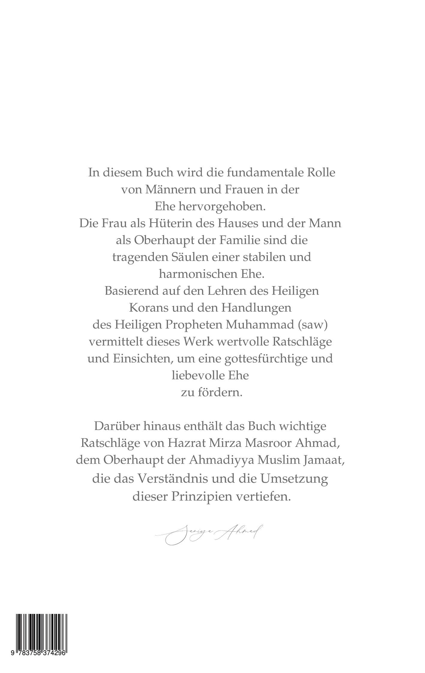 Rückseite: 9783758374296 | Die Ehe als Seelenfrieden | Der islamische Weg zu einer erfüllten Ehe