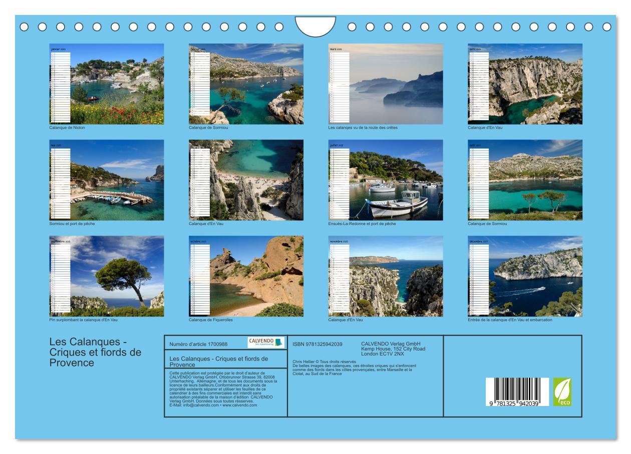 Bild: 9781325942039 | Les Calanques - Criques et fiords de Provence (Calendrier mural...