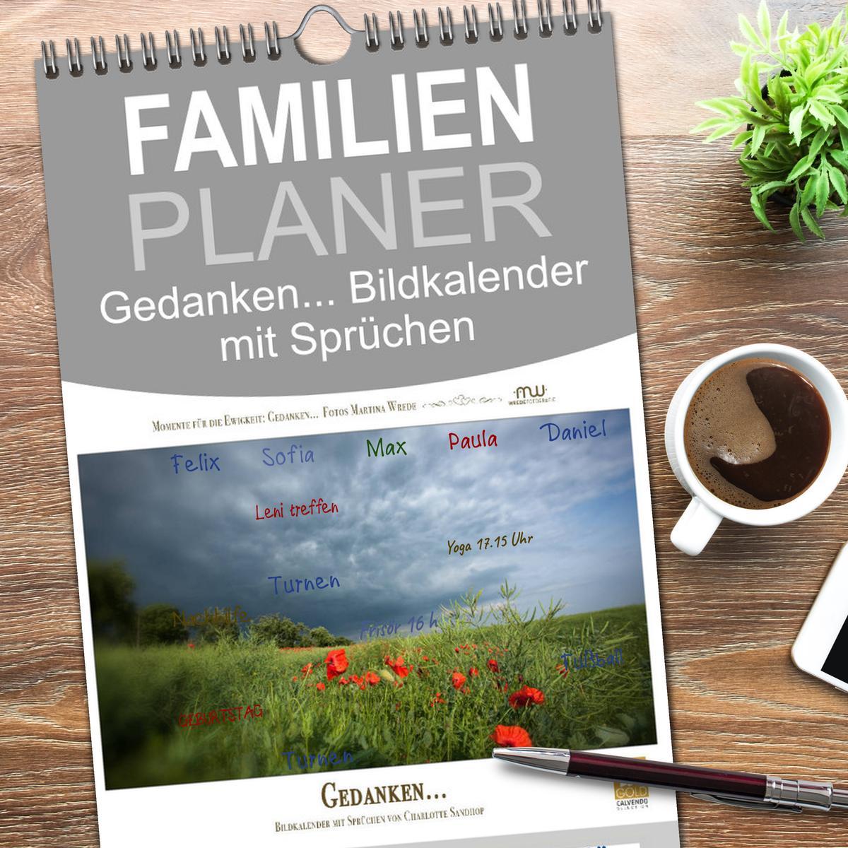 Bild: 9783457120545 | Familienplaner 2025 - Gedanken... Bildkalender mit Sprüchen mit 5...