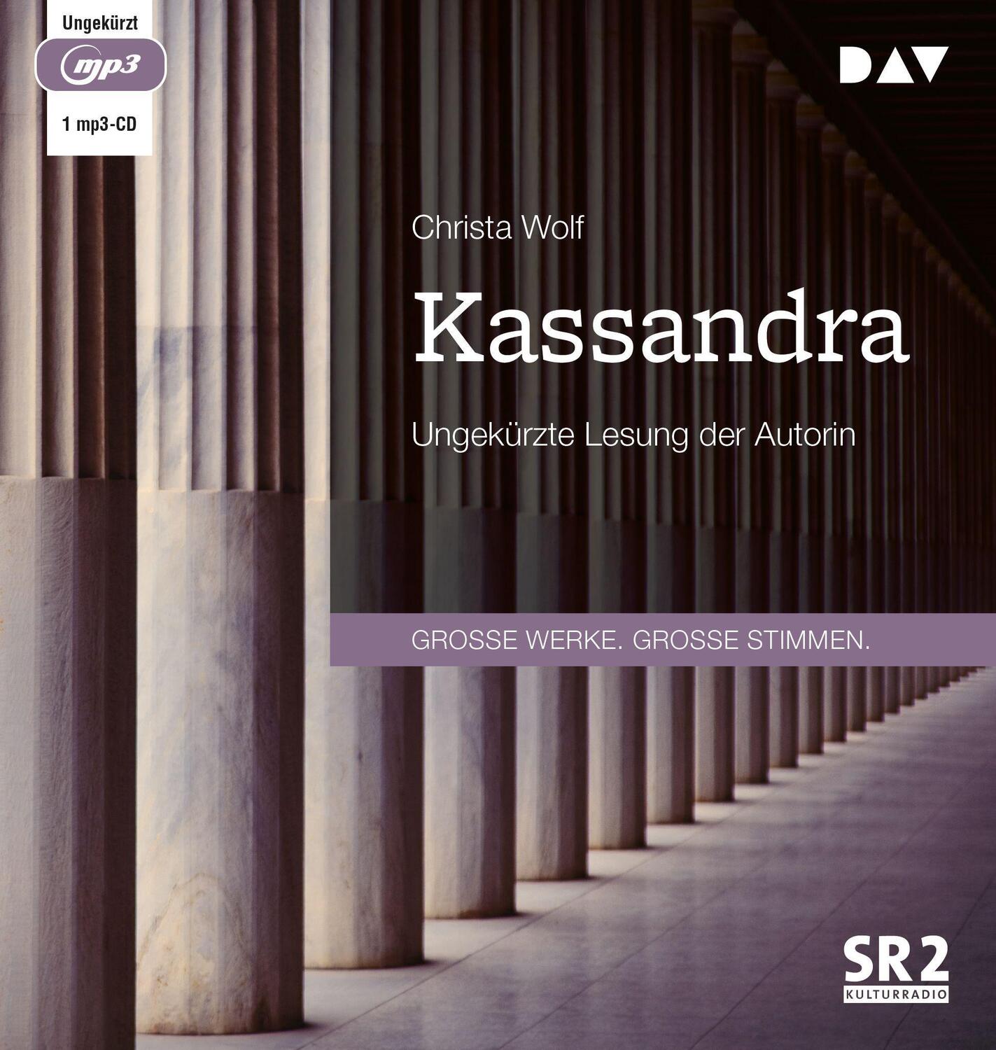 Cover: 9783742423498 | Kassandra | Ungekürzte Autorinnenlesung | Christa Wolf | MP3 | Deutsch
