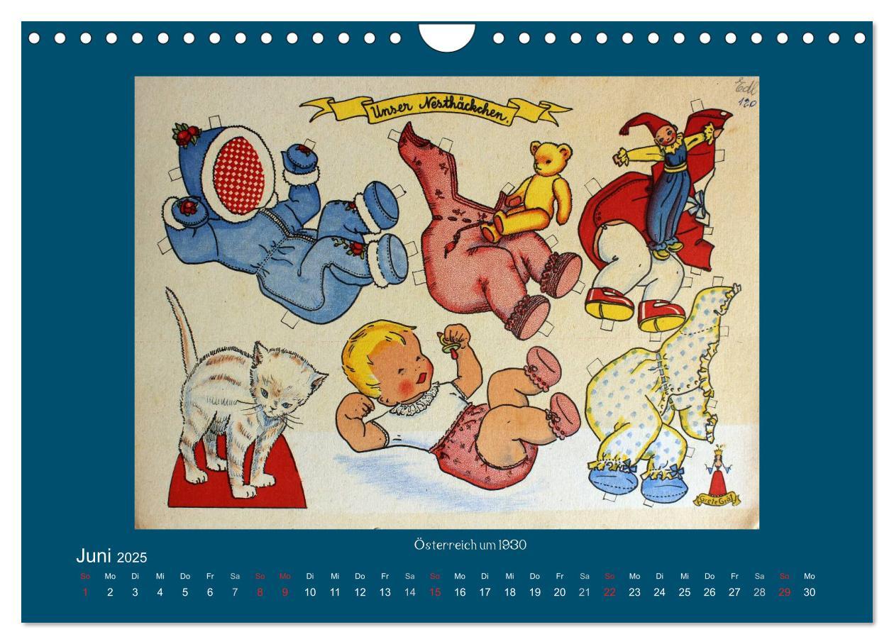 Bild: 9783435700974 | Alte europäische Ankleidepuppen aus Papier (Wandkalender 2025 DIN...