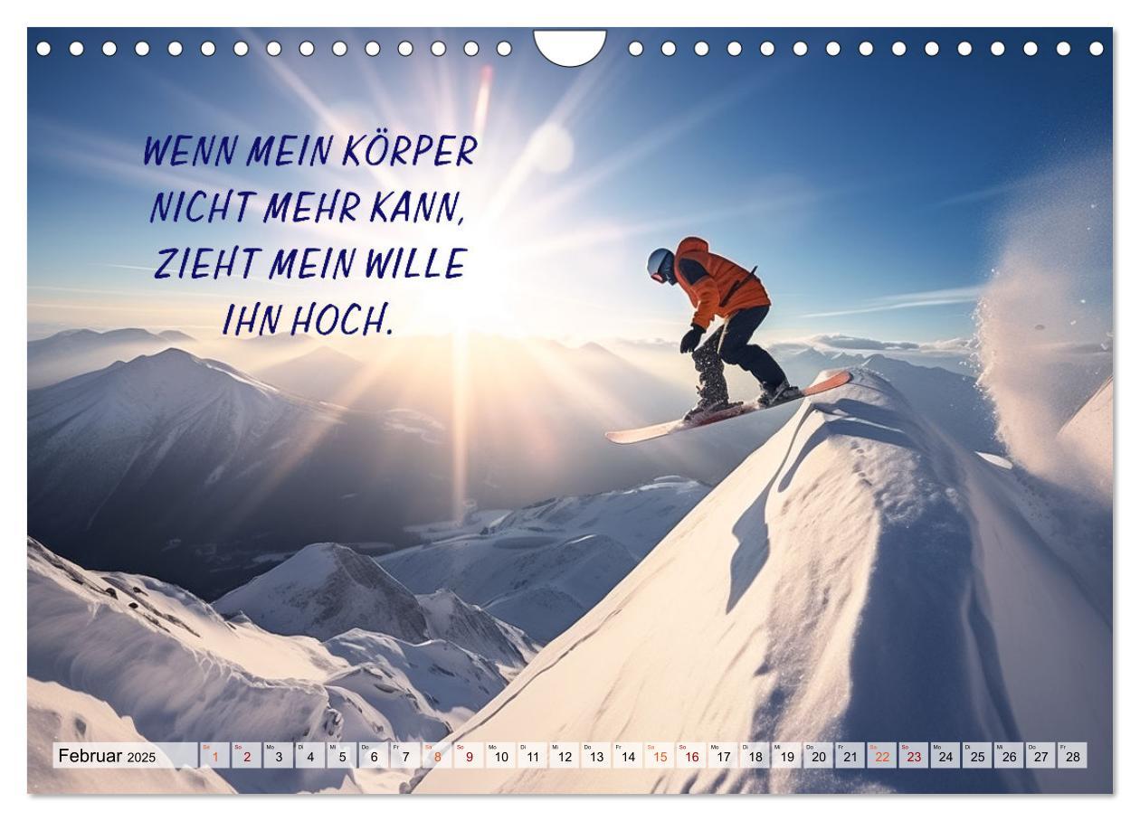 Bild: 9783383869297 | Motivation und Ski (Wandkalender 2025 DIN A4 quer), CALVENDO...