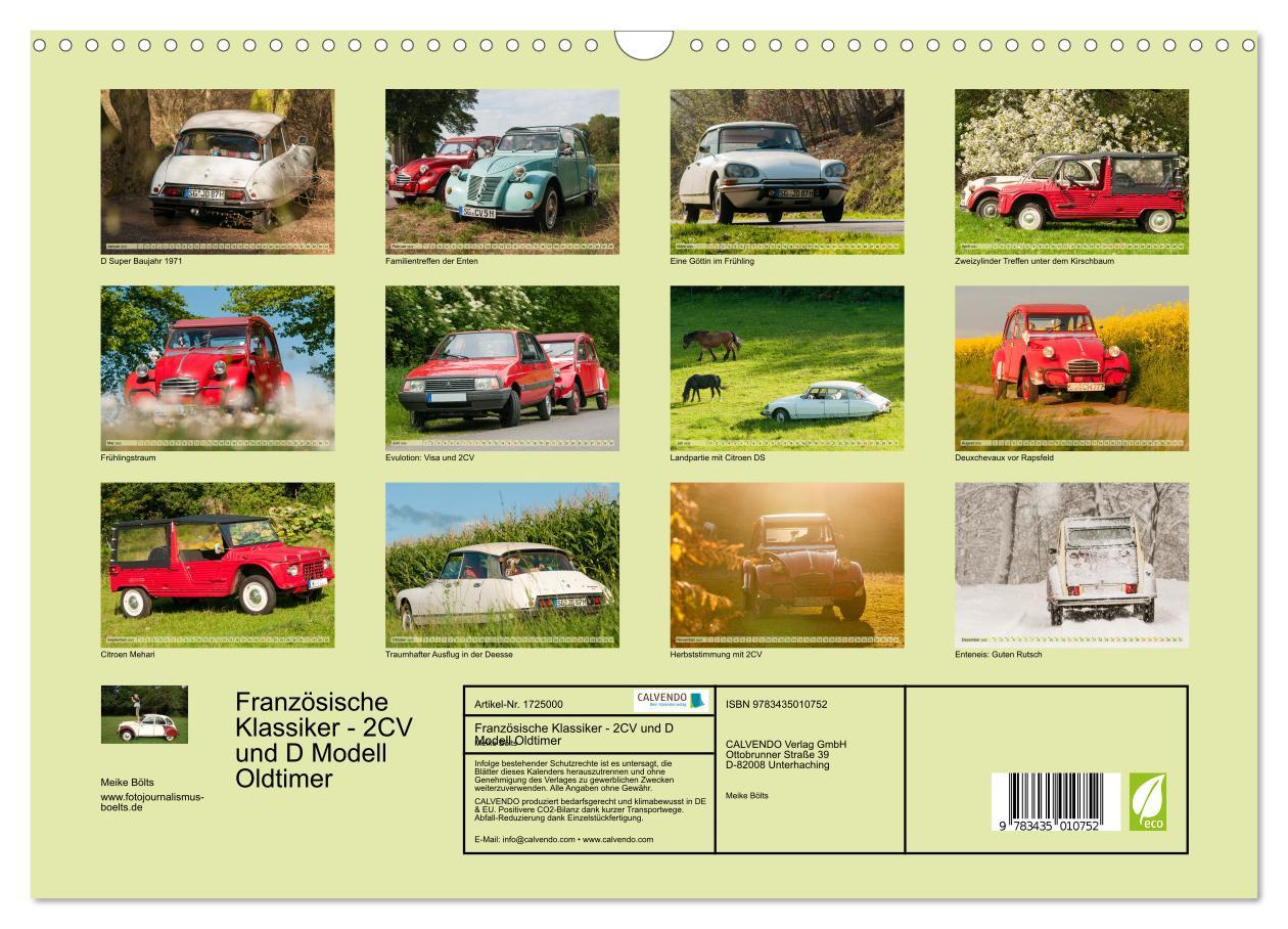 Bild: 9783435010752 | Französische Klassiker - 2CV und D Modell Oldtimer (Wandkalender...