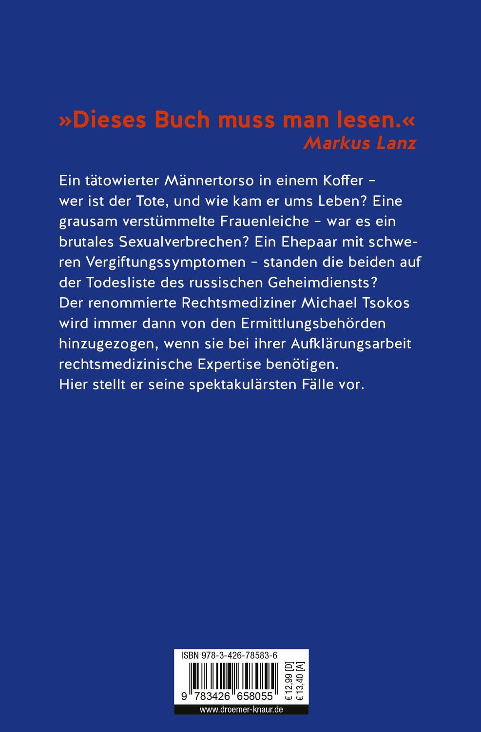 Rückseite: 9783426785836 | Die Klaviatur des Todes | Michael Tsokos | Taschenbuch | 336 S. | 2014