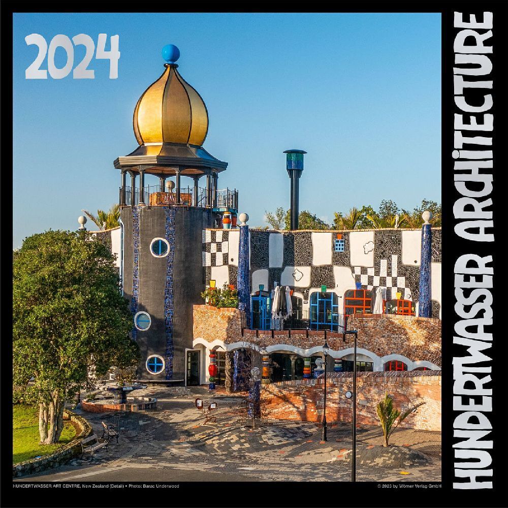 Cover: 9783910430037 | Hundertwasser Broschürenkalender Architektur 2024 | Wörner Verlag GmbH
