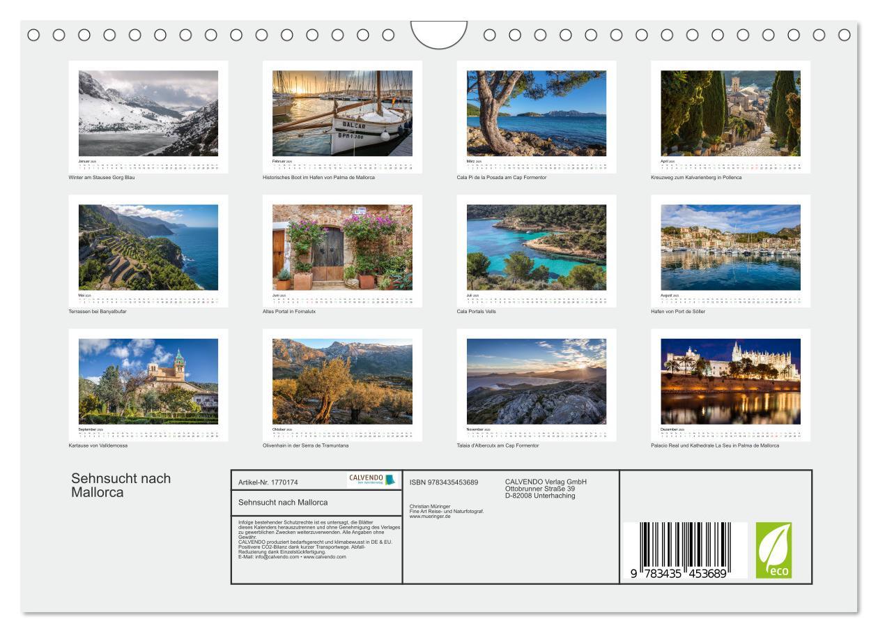 Bild: 9783435453689 | Sehnsucht nach Mallorca (Wandkalender 2025 DIN A4 quer), CALVENDO...