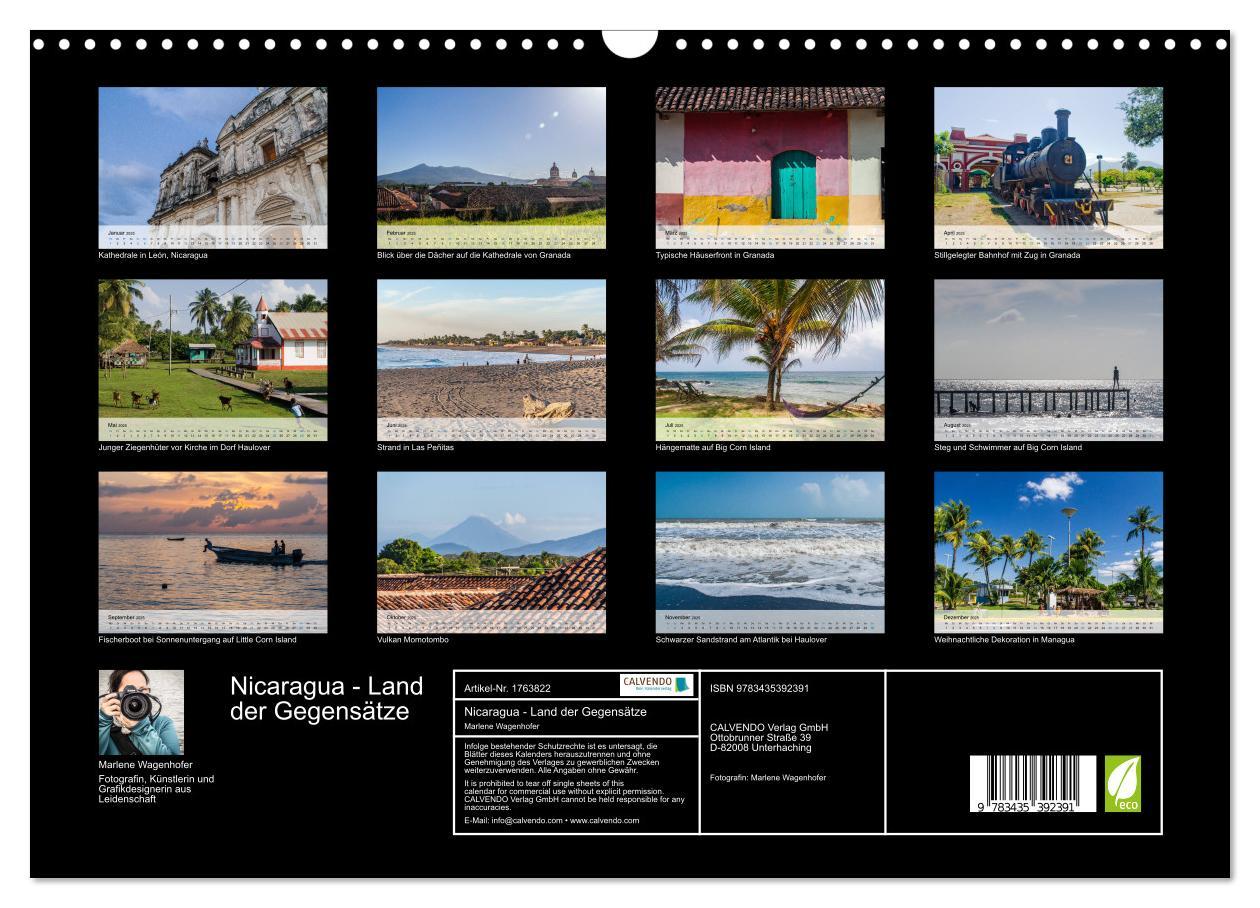 Bild: 9783435392391 | Nicaragua - Land der Gegensätze (Wandkalender 2025 DIN A3 quer),...