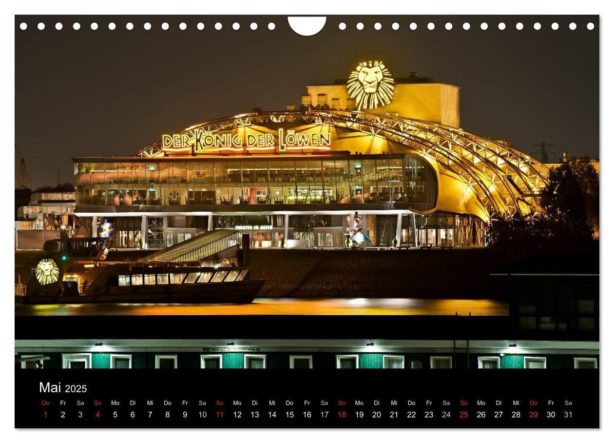 Bild: 9783435553518 | Hamburgs Nächte (Wandkalender 2025 DIN A4 quer), CALVENDO...