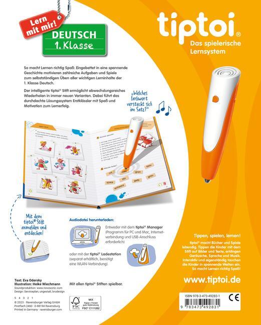 Bild: 9783473492831 | tiptoi® Lern mit mir! Deutsch 1. Klasse | Eva Odersky | Buch | 40 S.