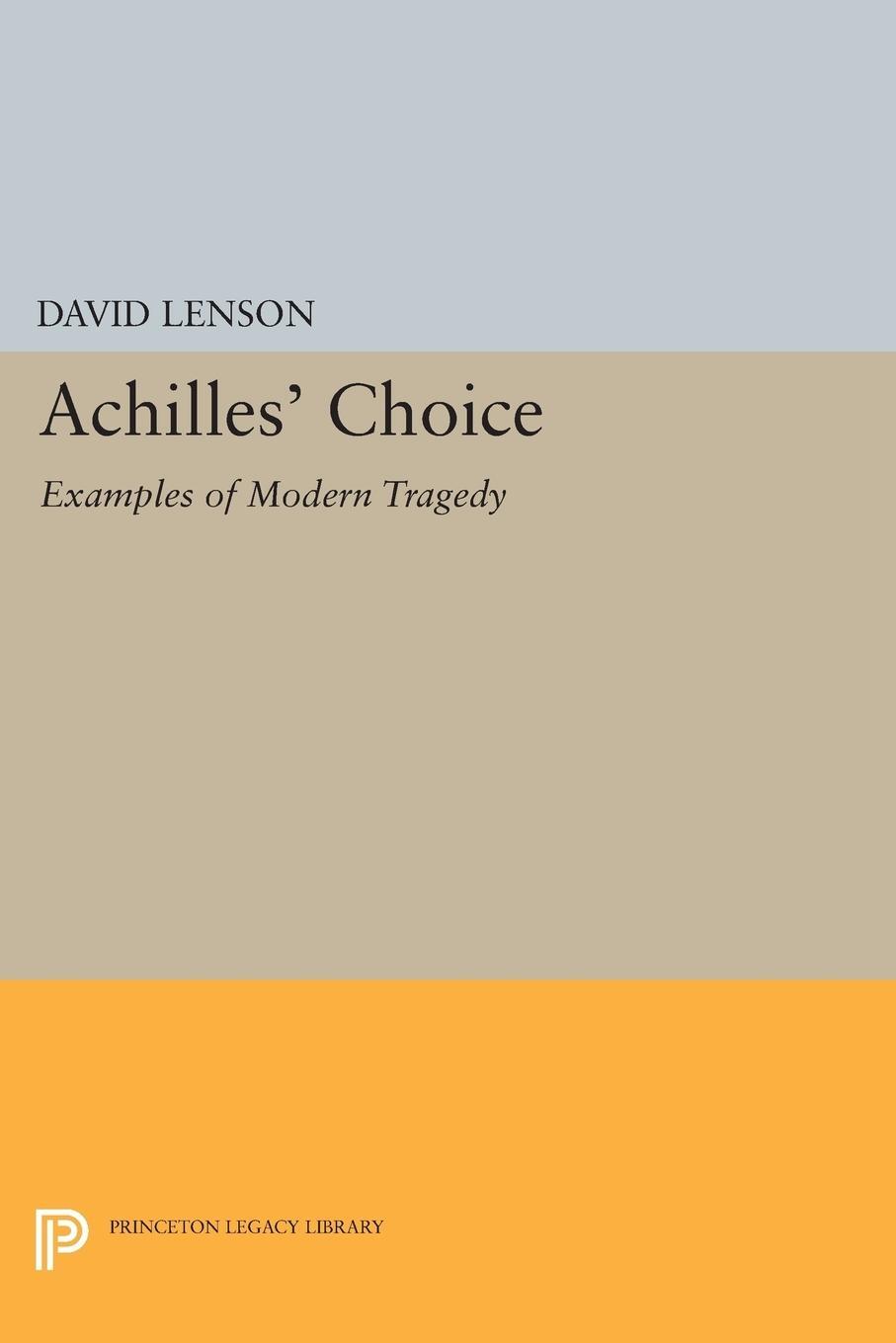 Cover: 9780691617749 | Achilles' Choice | Examples of Modern Tragedy | David Lenson | Buch