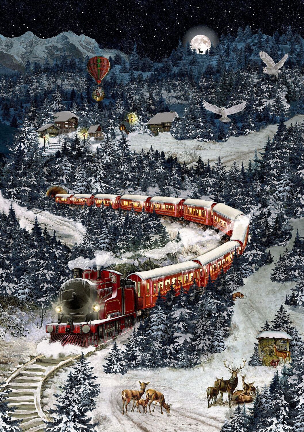 Cover: 4050003955988 | A4-Wand-Adventskalender - Weihnachtsexpress in Winterlandschaft | Behr