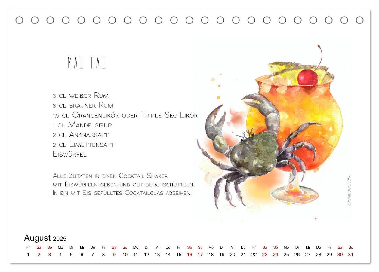 Bild: 9783435095988 | Cocktails Kalender mit Rezept (Tischkalender 2025 DIN A5 quer),...