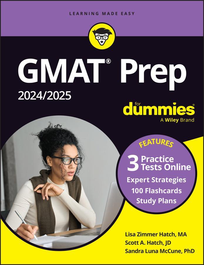 Cover: 9781394183364 | GMAT Prep 2024/2025 For Dummies with Online Practice (GMAT Focus...