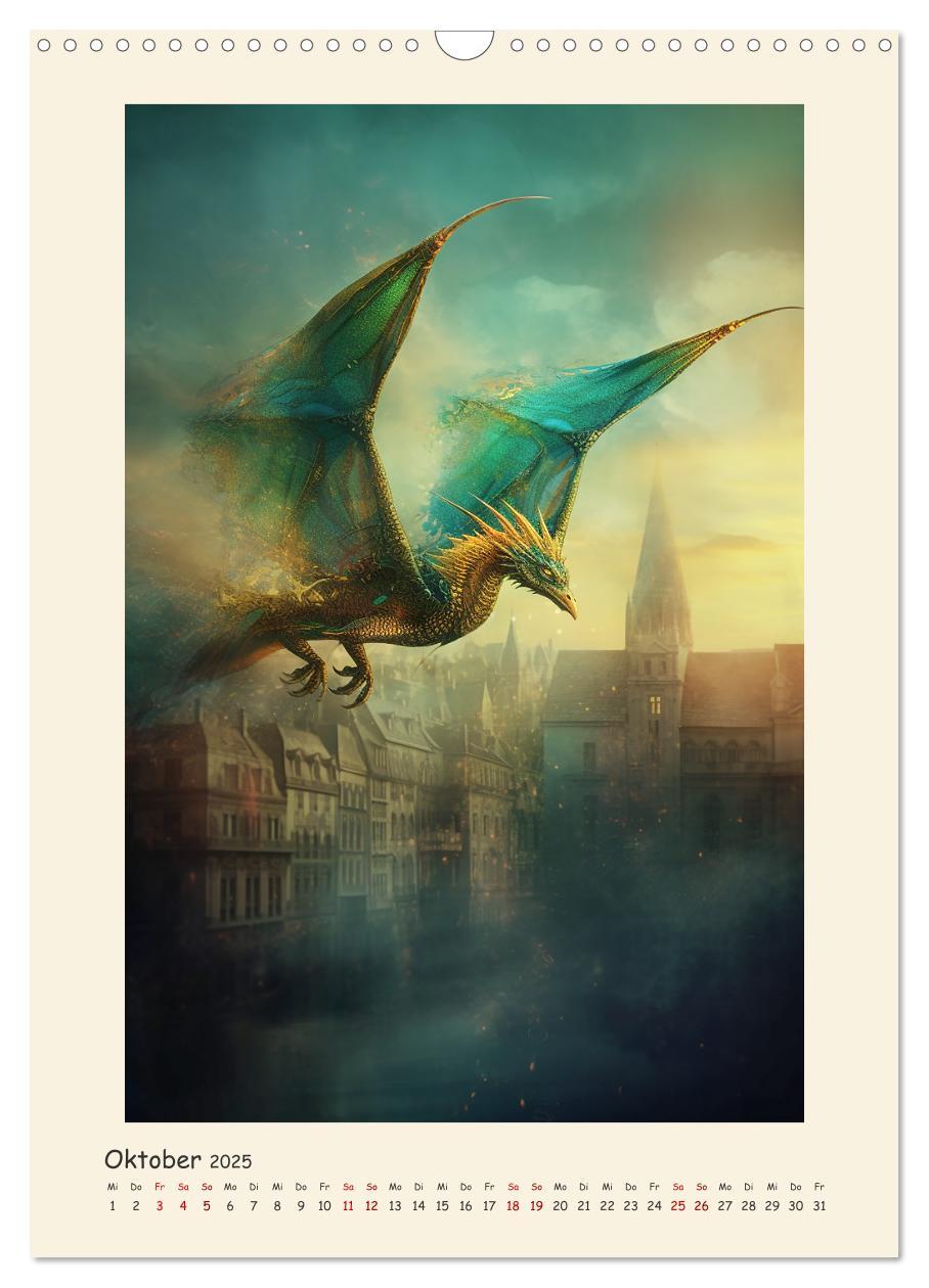 Bild: 9783435857432 | Malerische Drachen (Wandkalender 2025 DIN A3 hoch), CALVENDO...