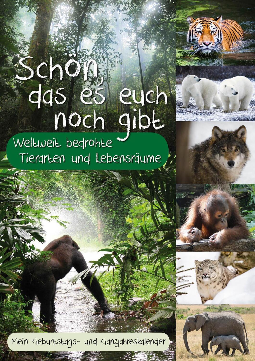 Cover: 9783925605321 | Geburtstagskal. Bedrohte Tierarten/Natur | Dieter Braue | Kalender