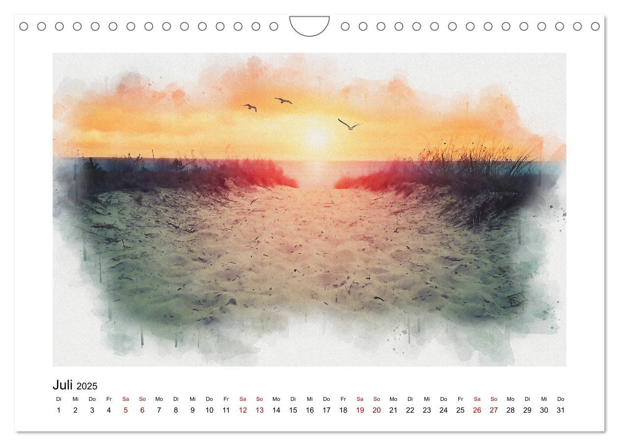 Bild: 9783435141753 | Ostsee Aquarelle (Wandkalender 2025 DIN A4 quer), CALVENDO...