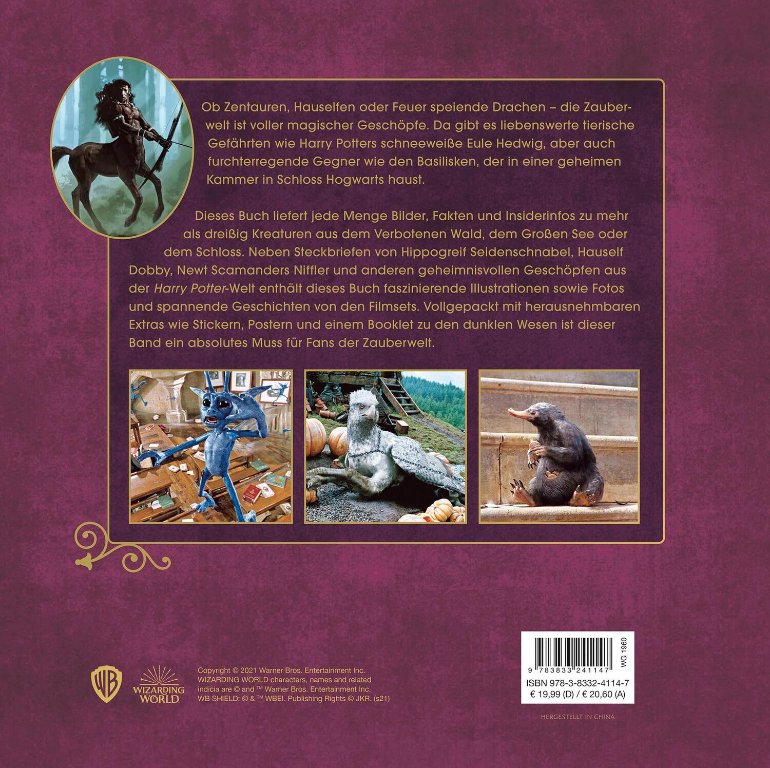 Rückseite: 9783833241147 | Harry Potter: Magische Wesen - Das Handbuch zu den Filmen | Editions