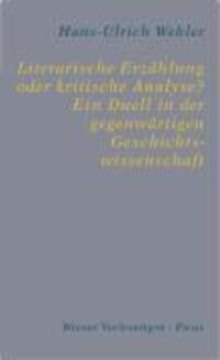 Cover: 9783854525318 | Literarische Erzählung oder kritische Analyse? | Hans-Ulrich Wehler