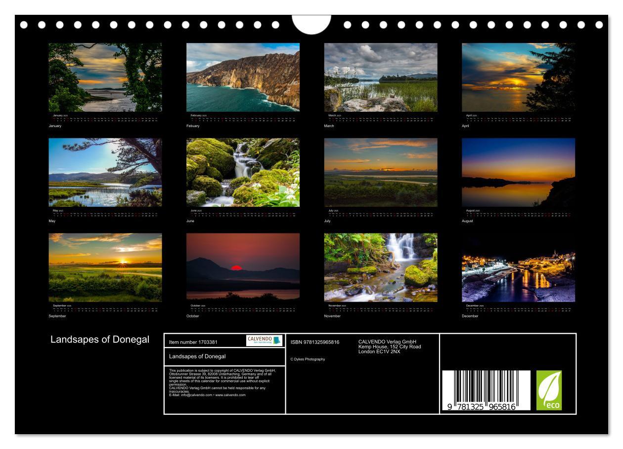 Bild: 9781325965816 | Landsapes of Donegal (Wall Calendar 2025 DIN A4 landscape),...