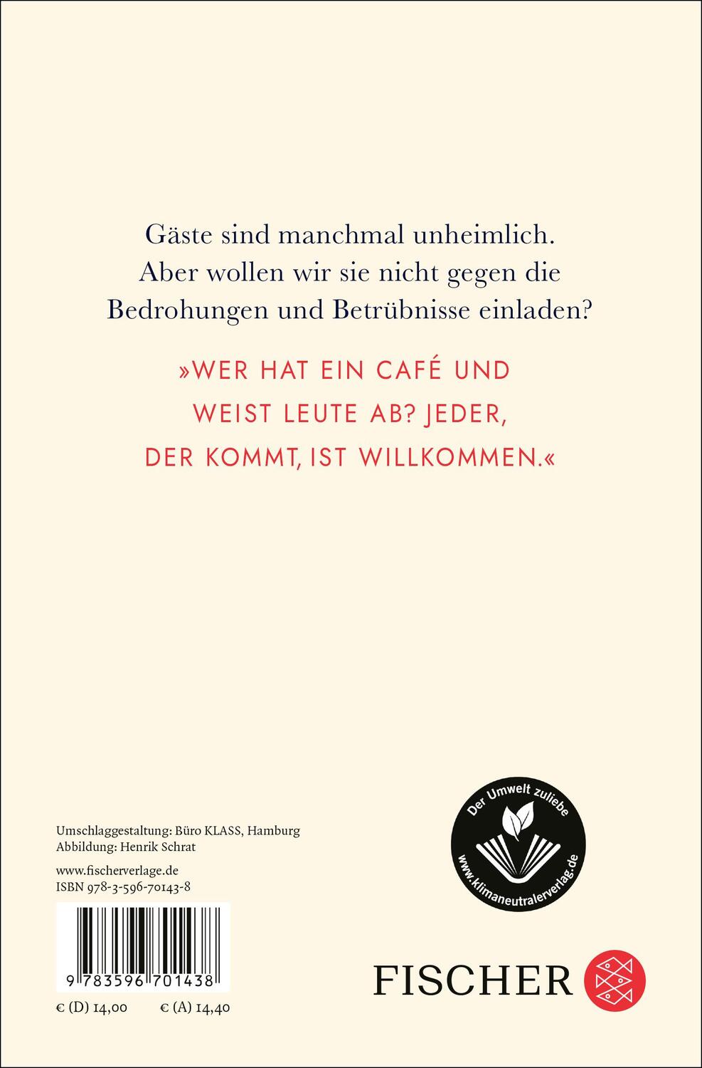 Rückseite: 9783596701438 | Die Gäste | Roman | Katharina Hacker | Taschenbuch | 256 S. | Deutsch