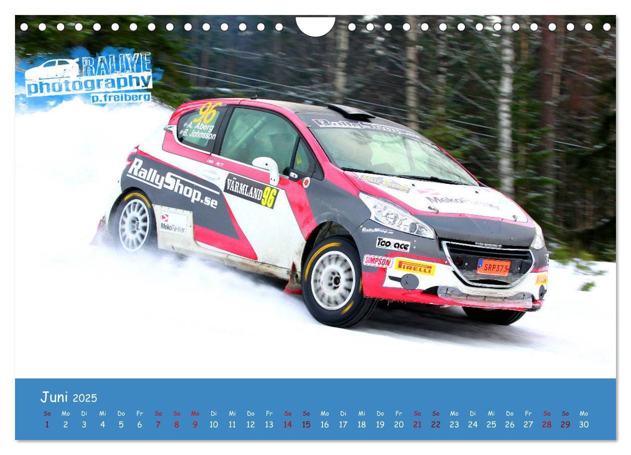 Bild: 9783435343935 | WRC Schweden White Open 2025 (Wandkalender 2025 DIN A4 quer),...