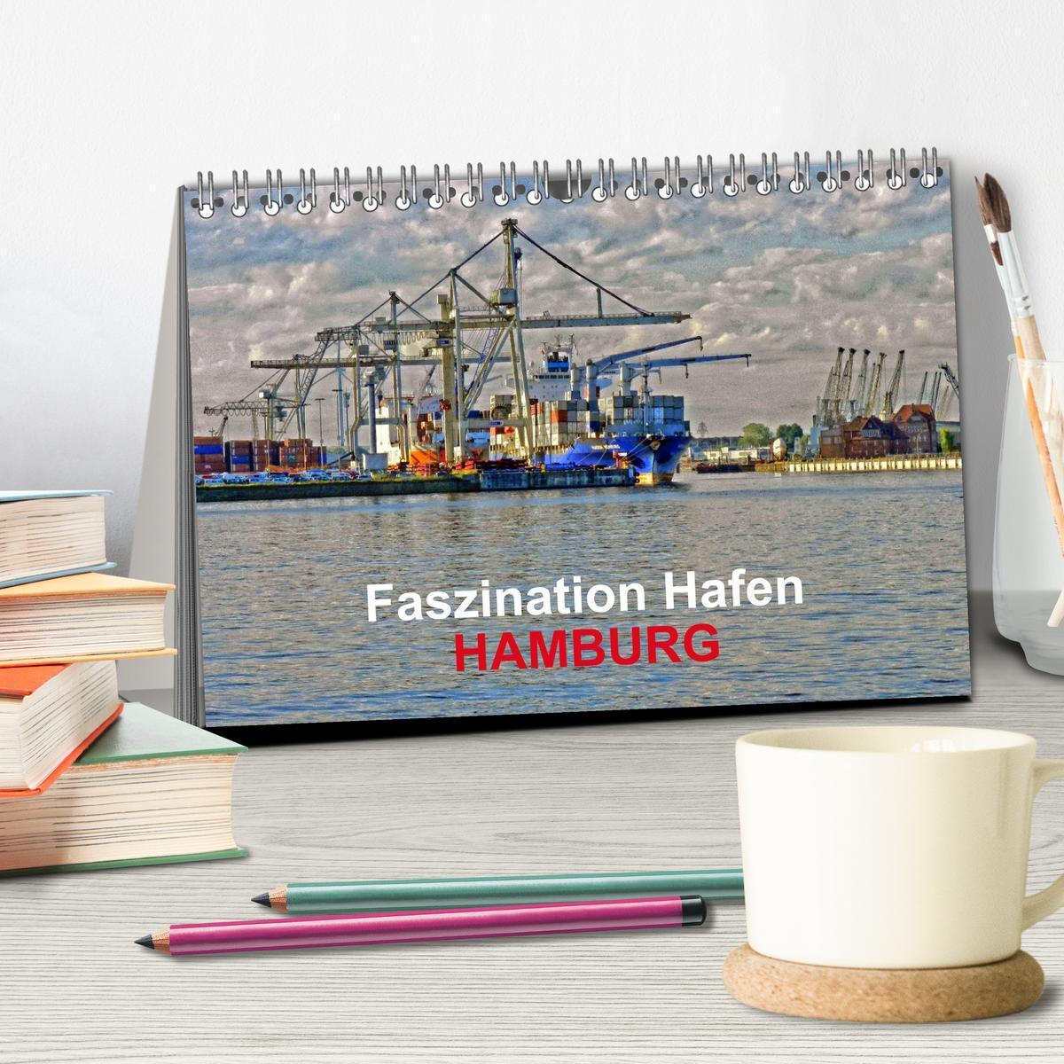 Bild: 9783435688944 | Faszination Hafen - Hamburg (Tischkalender 2025 DIN A5 quer),...