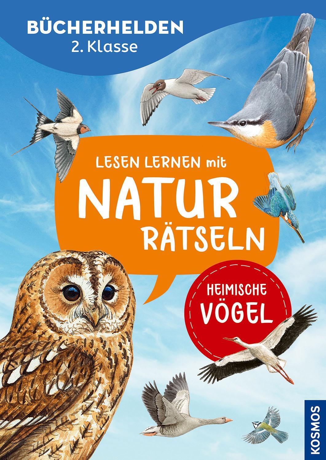 Cover: 9783440178188 | Lesen lernen mit Naturrätseln, Bücherhelden 2. Klasse, heimische Vögel
