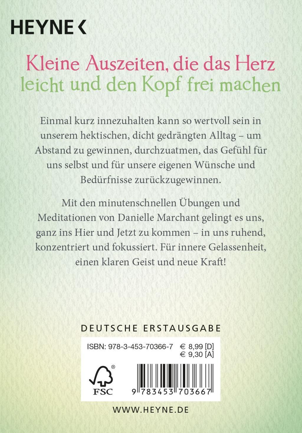 Bild: 9783453703667 | Das kleine Buch vom Innehalten | Danielle Marchant | Taschenbuch