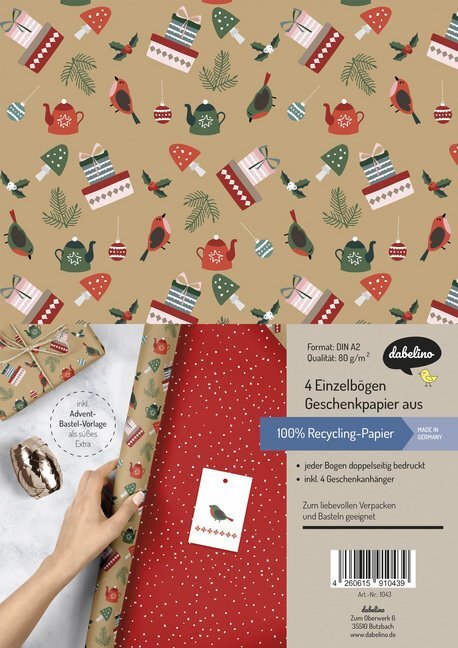 Cover: 4260615910644 | Geschenkpapier Set Weihnachten: Modernes Ornamente-Muster | Stück