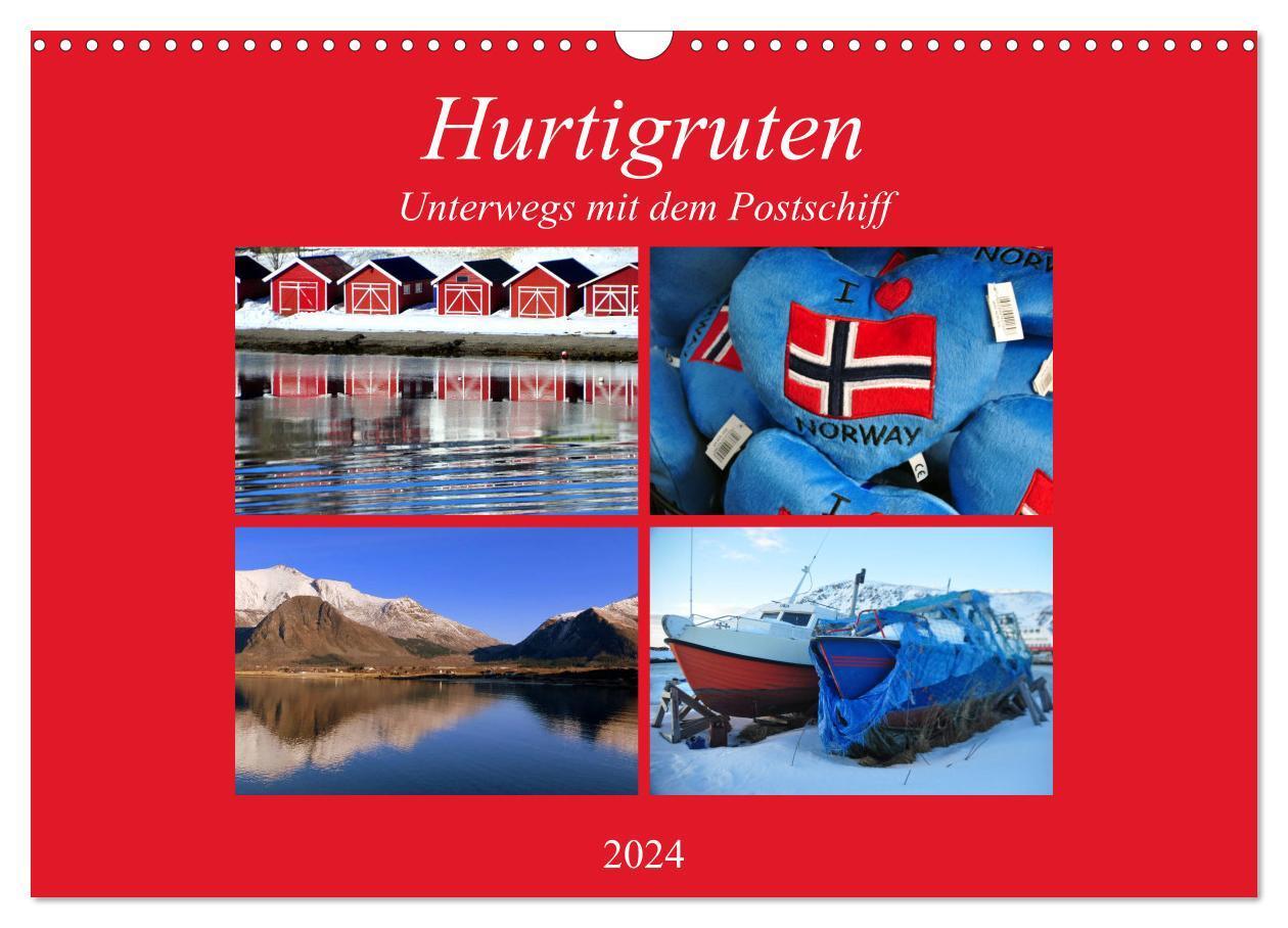Cover: 9783383225932 | Hurtigruten - Unterwegs mit dem Postschiff (Wandkalender 2024 DIN...