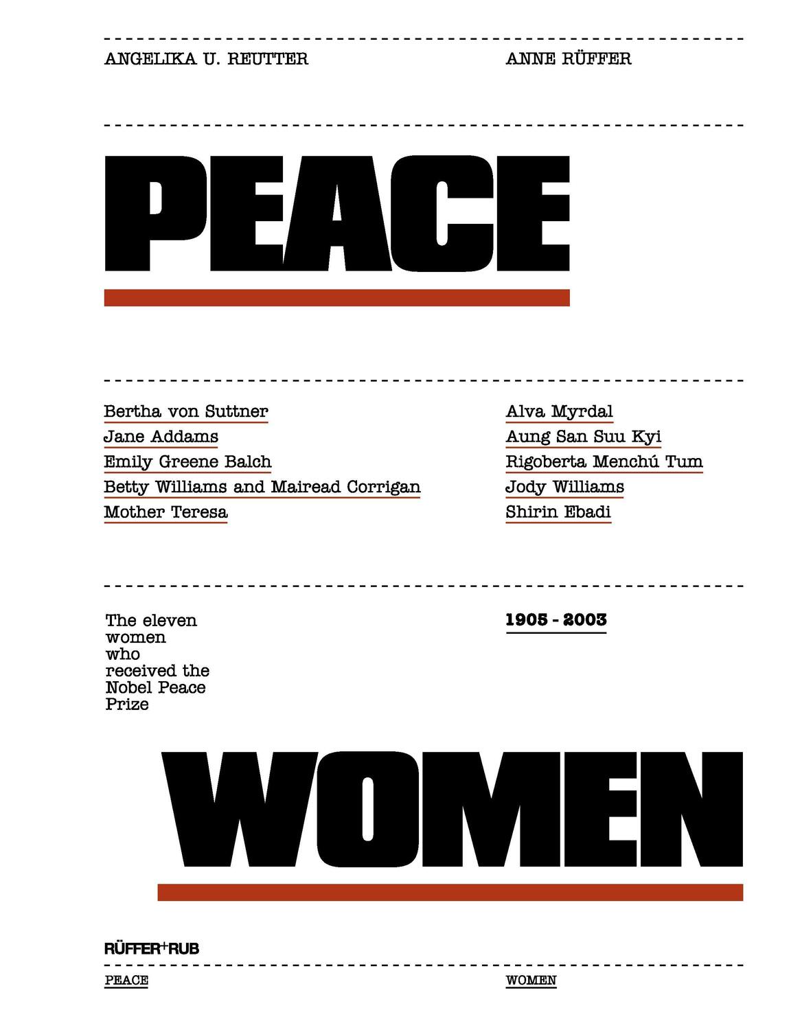 Cover: 9783907625200 | Peace Women | Angelika U. Reutter (u. a.) | Buch | Englisch | 2014