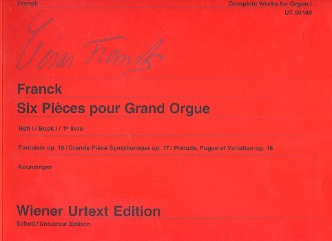 Cover: 9790500571261 | Complete Organ Works Volume 1 | César Franck | Wiener Urtext Edition