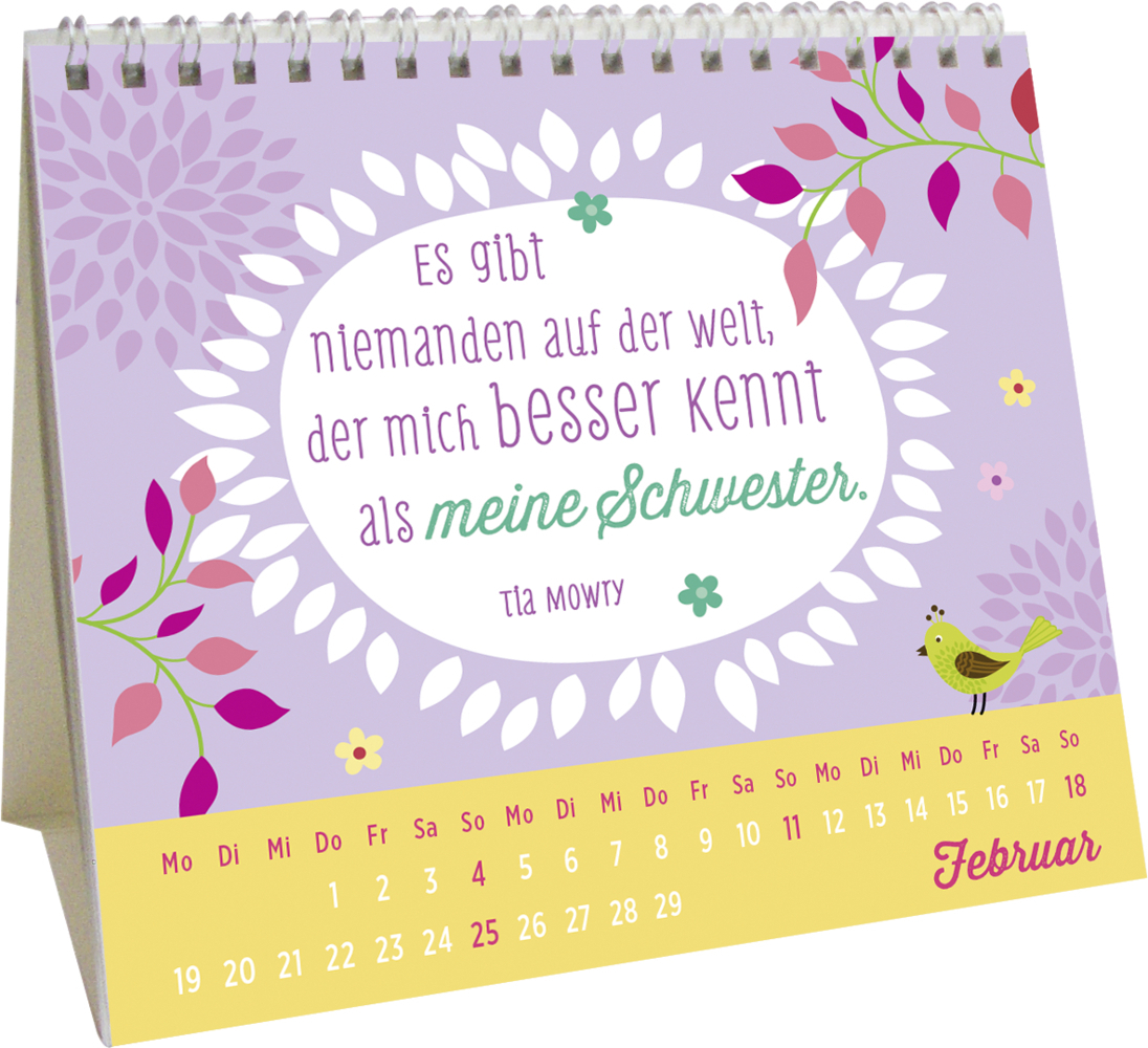 Bild: 4036442010310 | Mini-Kalender 2024: Für mein Schwesterherz | Groh Verlag | Kalender